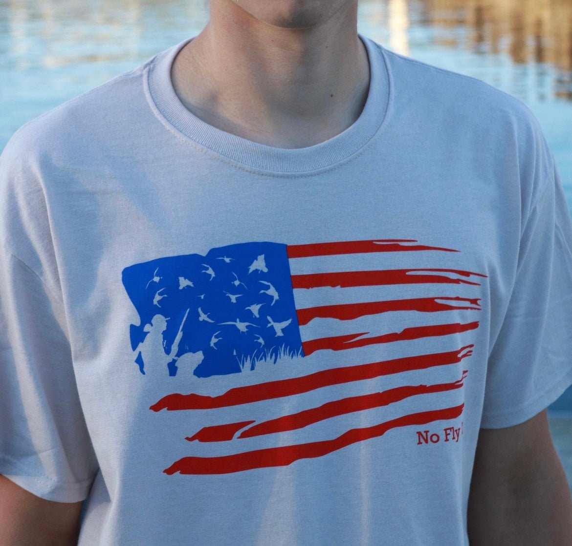 NFZ American Flag Waterfowl Shirt - The No Fly Zone