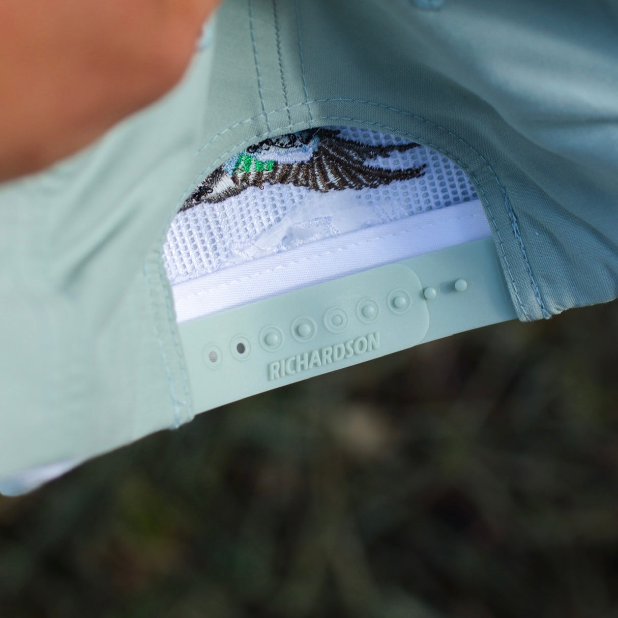 no fly zone waterfowl blue-winged teal rope hat color teal