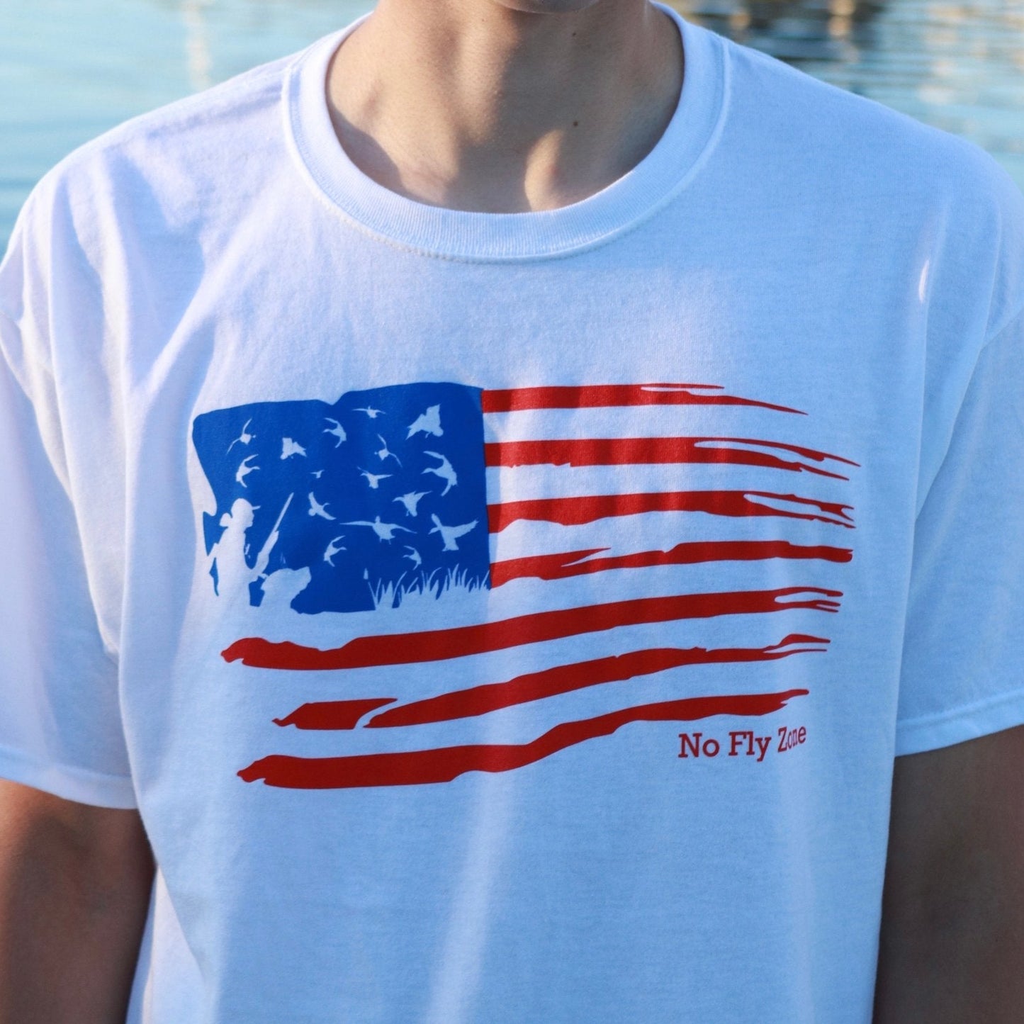 White NFZ American Waterfowl Shirt -No Fly Zone