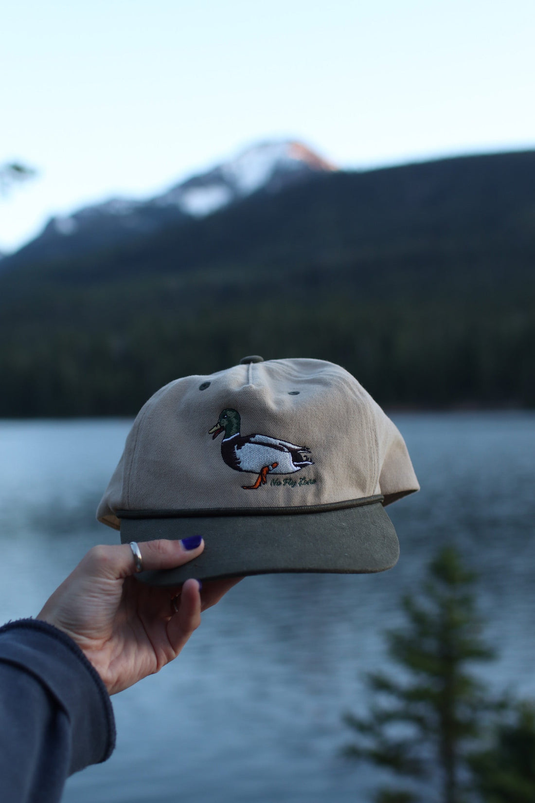 no fly zone waterfowl rope hat 