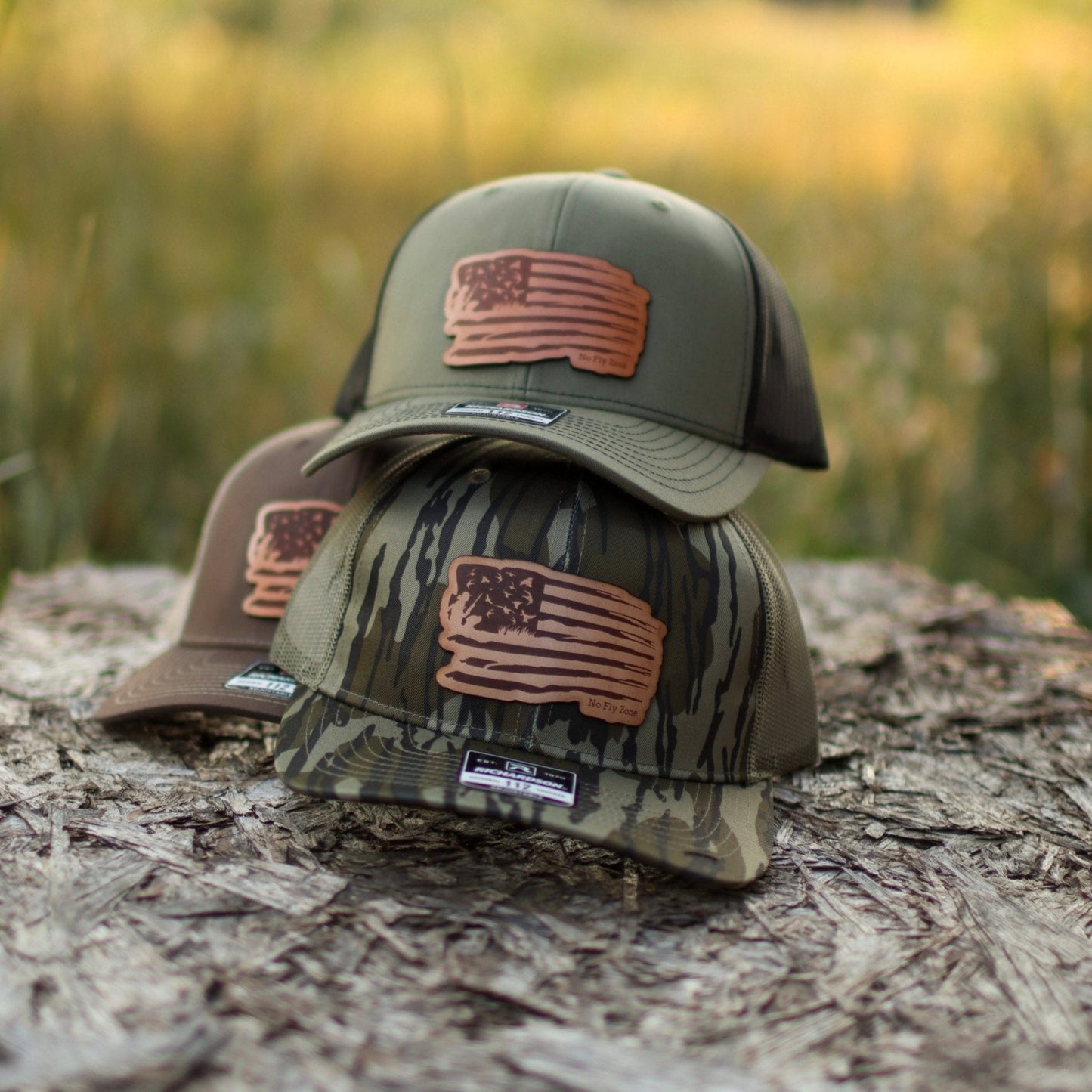 Cowhide Leather American Flag Hat - The No Fly Zone