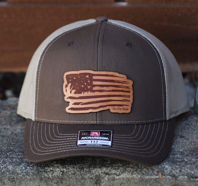 Cowhide Leather American Flag Hat - The No Fly Zone